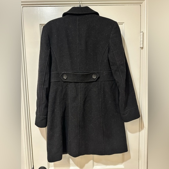 Giacca a gallery company women black wool blend button down pea coat - Picture 11 of 14